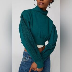 Urban Outfitters Trina Cable Knit Sweatshirt
